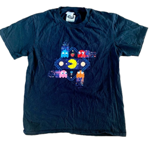 PacMan Youth Short Sleeve Black Tshirt Size Youth Medium